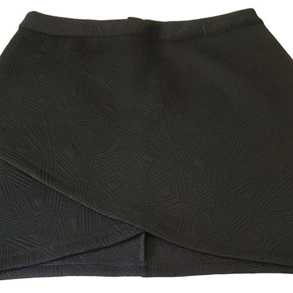 Mossimo Black Patterned Crossover Stretch Knit Pencil Skirt Size M - Picture 3 of 7
